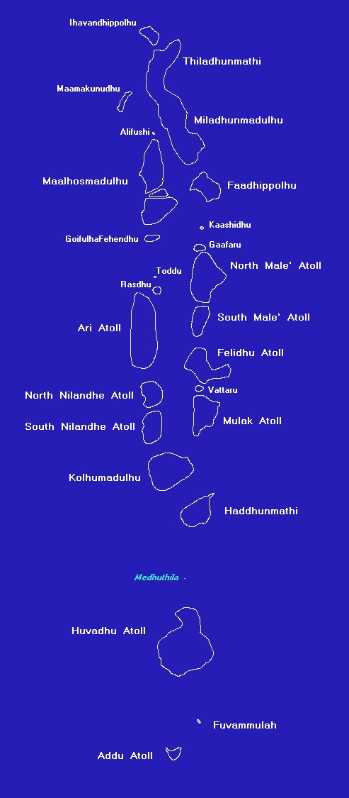 Malediven, das sind 1196 Inseln und 26 Atollen